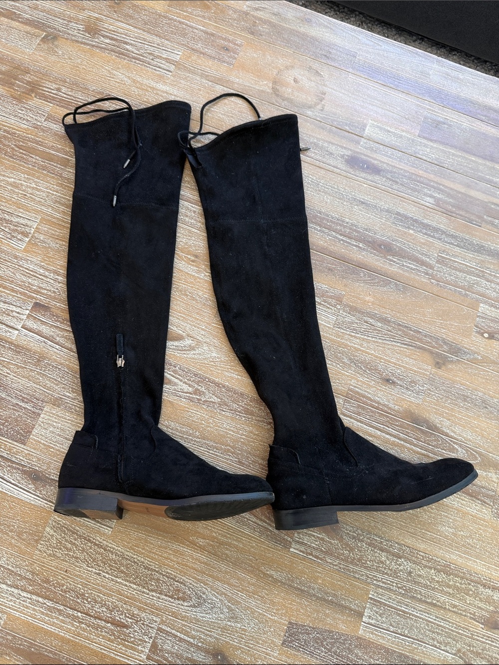 Dolce Vita Black Over-the-Knee Suede Boots